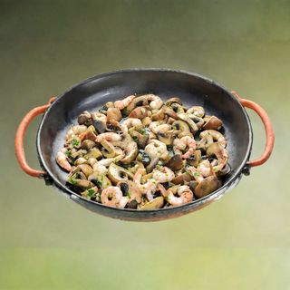 Crevettes Brouillées + Champignon