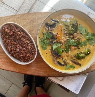 Roasted Butternut Squash And Chickpeas Curry 