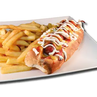 Perrito caliente+papas fritas