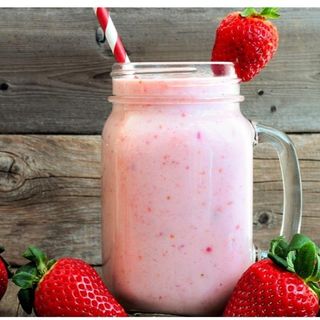 Batido de fresas naturales en leche 