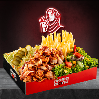 Shawarma de pui la farfurie