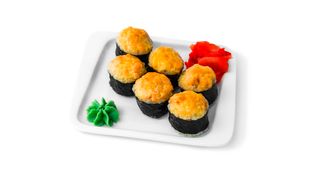 Запеченный ролл с лососем