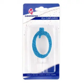 Vela Purpurina Azul Nº0