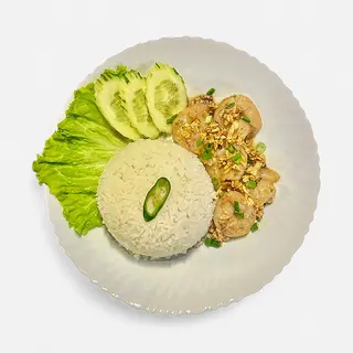 შემწვარი ნიორი ბრინჯით/Fried Garlic With Rice