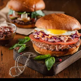 Egg Burger Et Frite