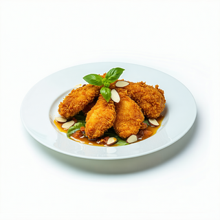 Pollo frito almendrado