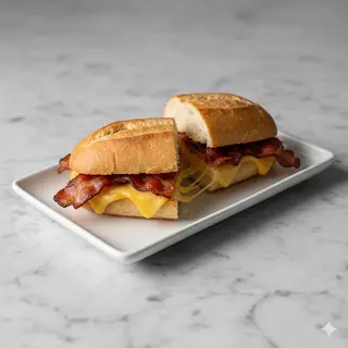 Bocadillo De Bacón Y Queso
