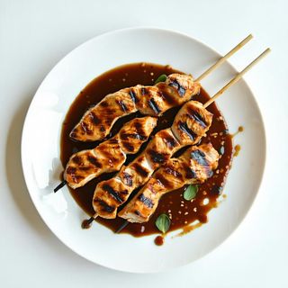 Pollo con salsa sate alla piastra