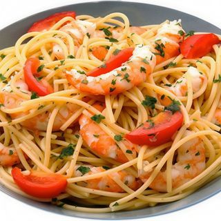 Esparguete com Camarão