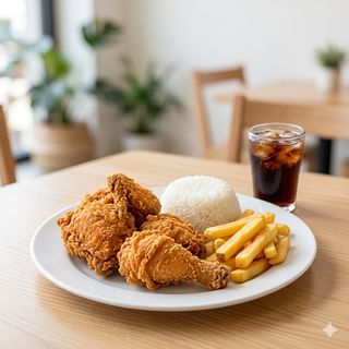 Combo 1 Medio Pollo Broaster