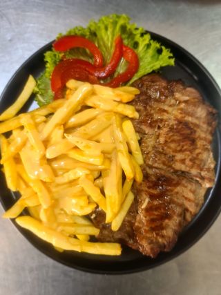 Grilled pork and cheese