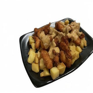 ración de escalopines de pollo a la pimienta