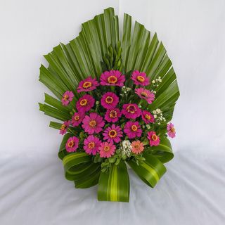 Couronne Naturelle Zinnia Rose