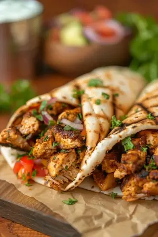 Dürüm döner au poulet / Tavuk döner dürüm