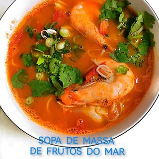 66.sopa de massa com frutos do mar（番茄海鲜汤面）