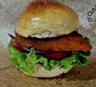 Hamburguesa de Pollo con queso