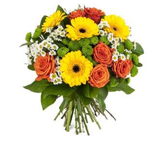 Bouquet sui toni giallo arancio Premium