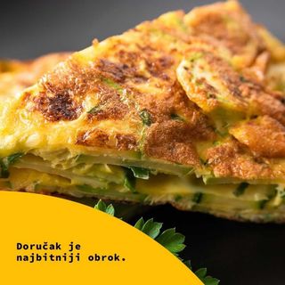 Omlet sa piletinom i sirom