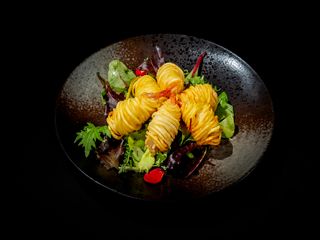 191H. Tempura De Gambas Con Hilado De Patata (6 Uds.)