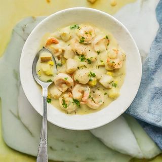 Fruits De Mer Au Sauce Blanche Et Fromage