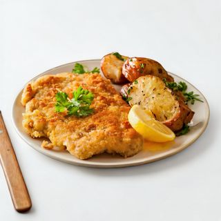 Teleći pariški sa kuhanim krumpirom