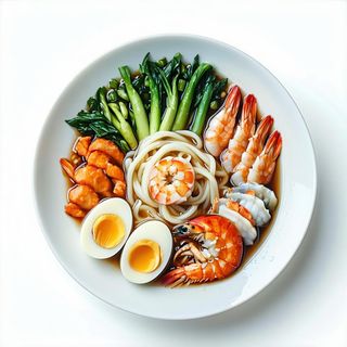125. Udon con frutti di mare