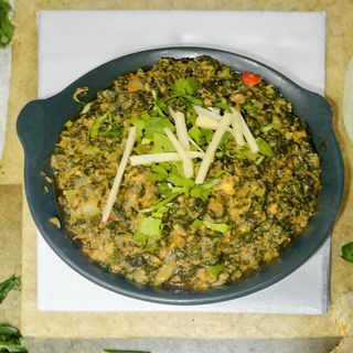 Palak Langostinos Tigres, King Prawns