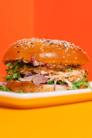 Bajgel z szarpaną kaczką