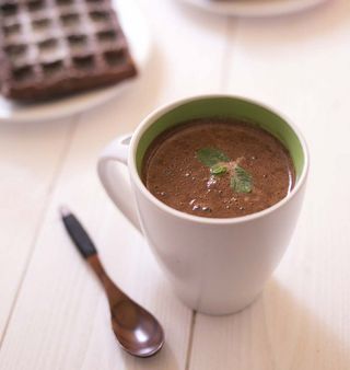 chocolat fondu à la menthe
