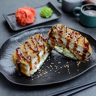 Տեմպուրա սենդվիչ տապակած սաղմոնով