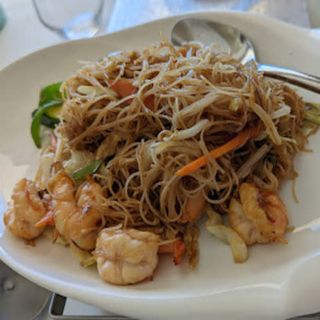 Fideos Chinos Con Gambas