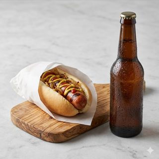 Menù panino wurstel e birra