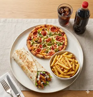 1 Pizza (32 Cm.) + 1 Dürüm