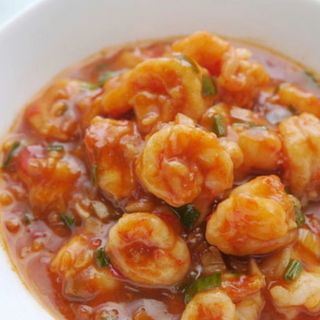 Gambas con salsa picante 