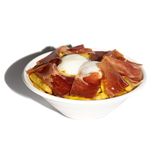 Los huevos estrellados con jamón