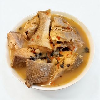 Croaker Fish Peppersoup (With Yam/Sweet Potatoes/White Rice)