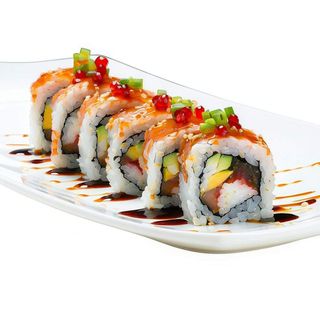 50.California roll de espárrago y salmón (8 uds.)