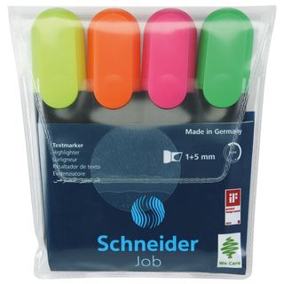 Textmarker SCHNEIDER JOB, 4 buc/set