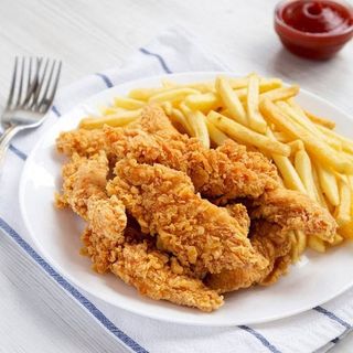 Crispy Chicken & Chips (2 Pcs)
