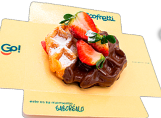 Gofre con  Mermelada De Fresa Artesana