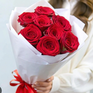 Bukiet 9 sztuk czerwonych róż 