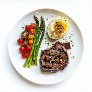 Costata alla brace con contorno