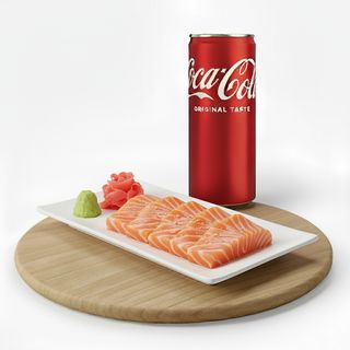 45. Sashimi sake + Lattina Coca-Cola