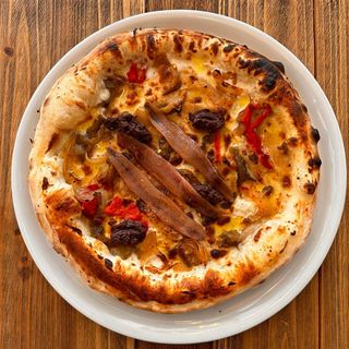 Pizza con Escalivada y Anchoas 00 del Cantábrico (33 cm)