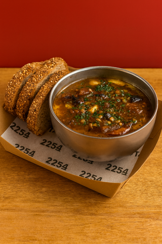 Aligot de Quesos Italianos con Panceta Ibérica y Périgord