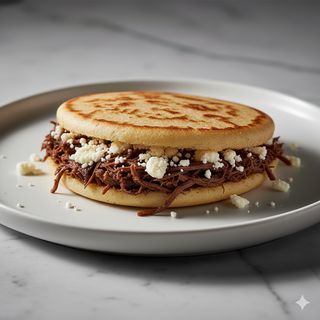 Arepa Carne Mechada Y Queso