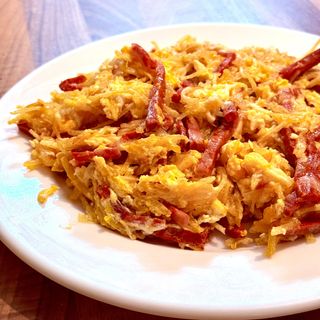 Revuelto de papas y chorizo