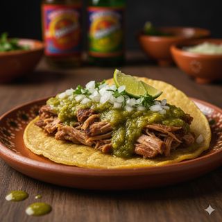 Taco De Costilla En Salsa Verde