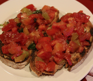 Bruschetta con pomodorini ciliegini