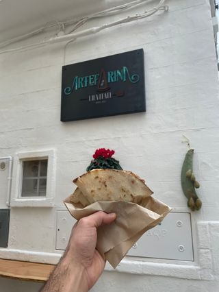 Pizza a portafoglio margherita